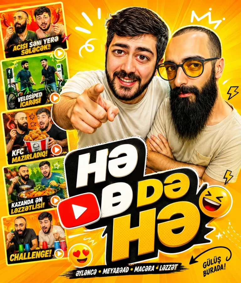 “HƏ DƏ HƏ” YouTube kanal dizaynı