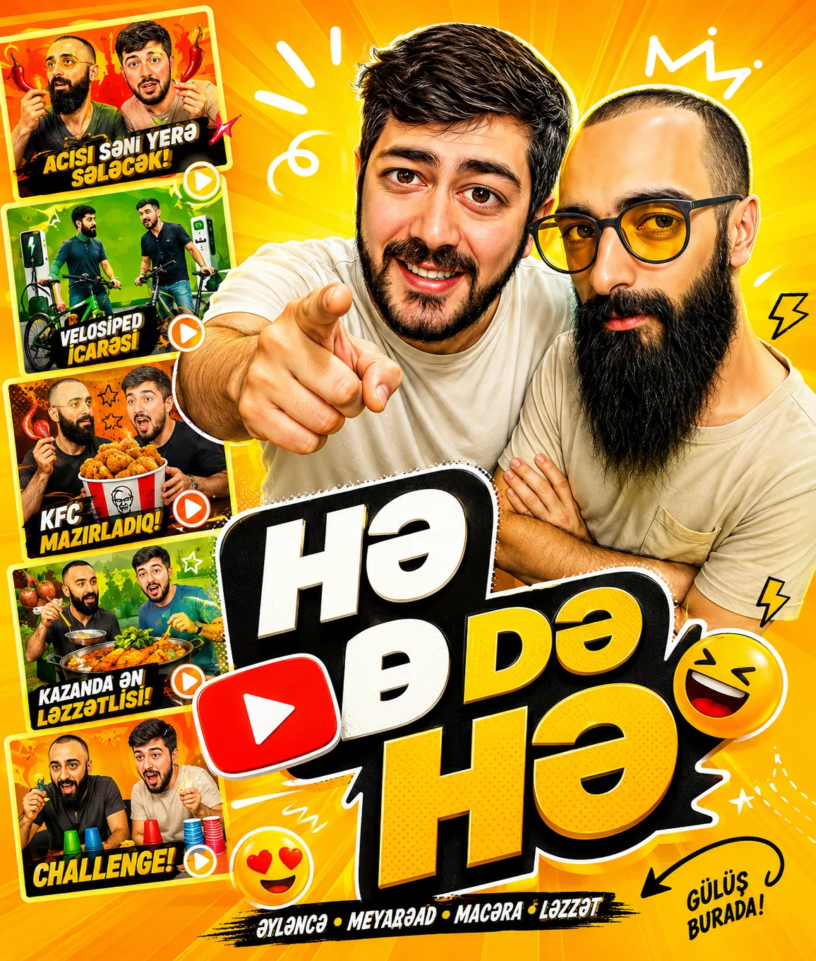 “HƏ DƏ HƏ” YouTube kanal dizaynı
