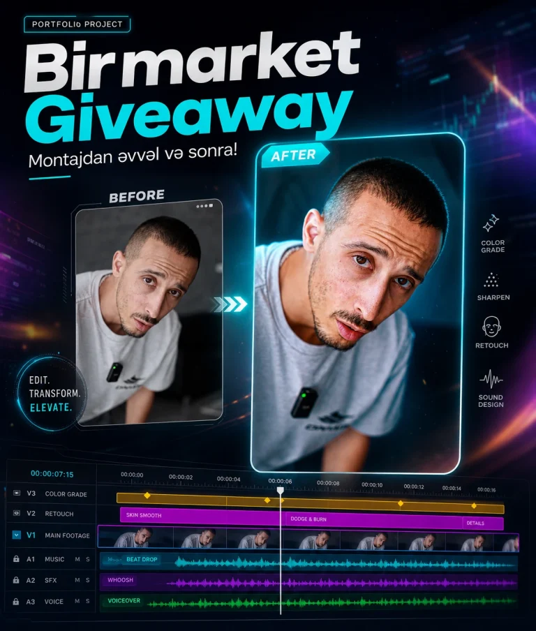 Umico Giveaway – Montajdan əvvəl və sonra! 🎁✨