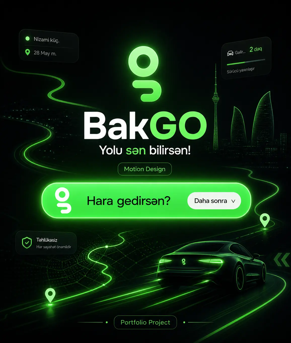 🚕 BakGO | Yolu sən bilirsən!