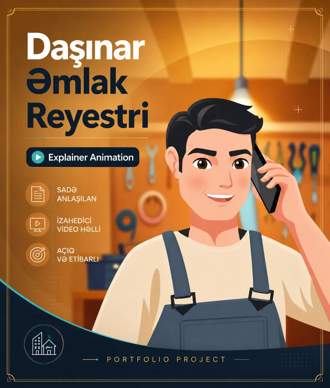 Daşınar Əmlak Reyestri | Explainer Animation